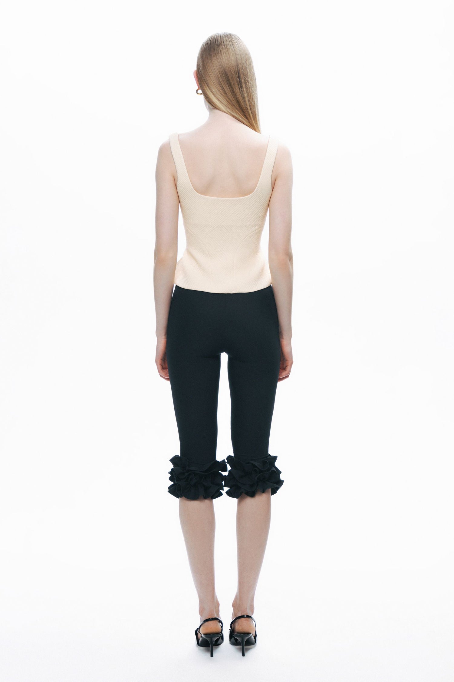 Ecru Corset-Inspired Blouse