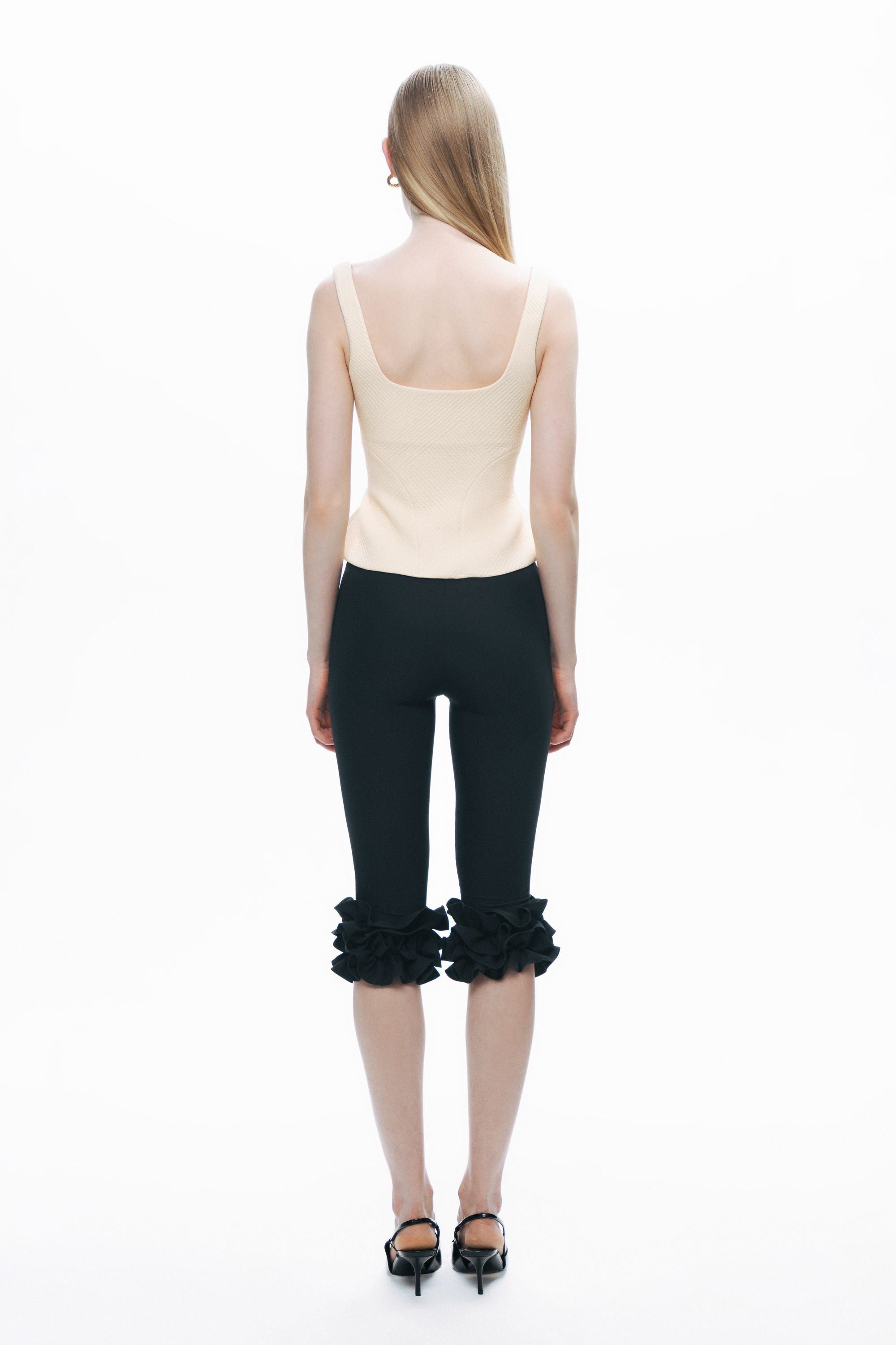 Ecru Corset-Inspired Blouse