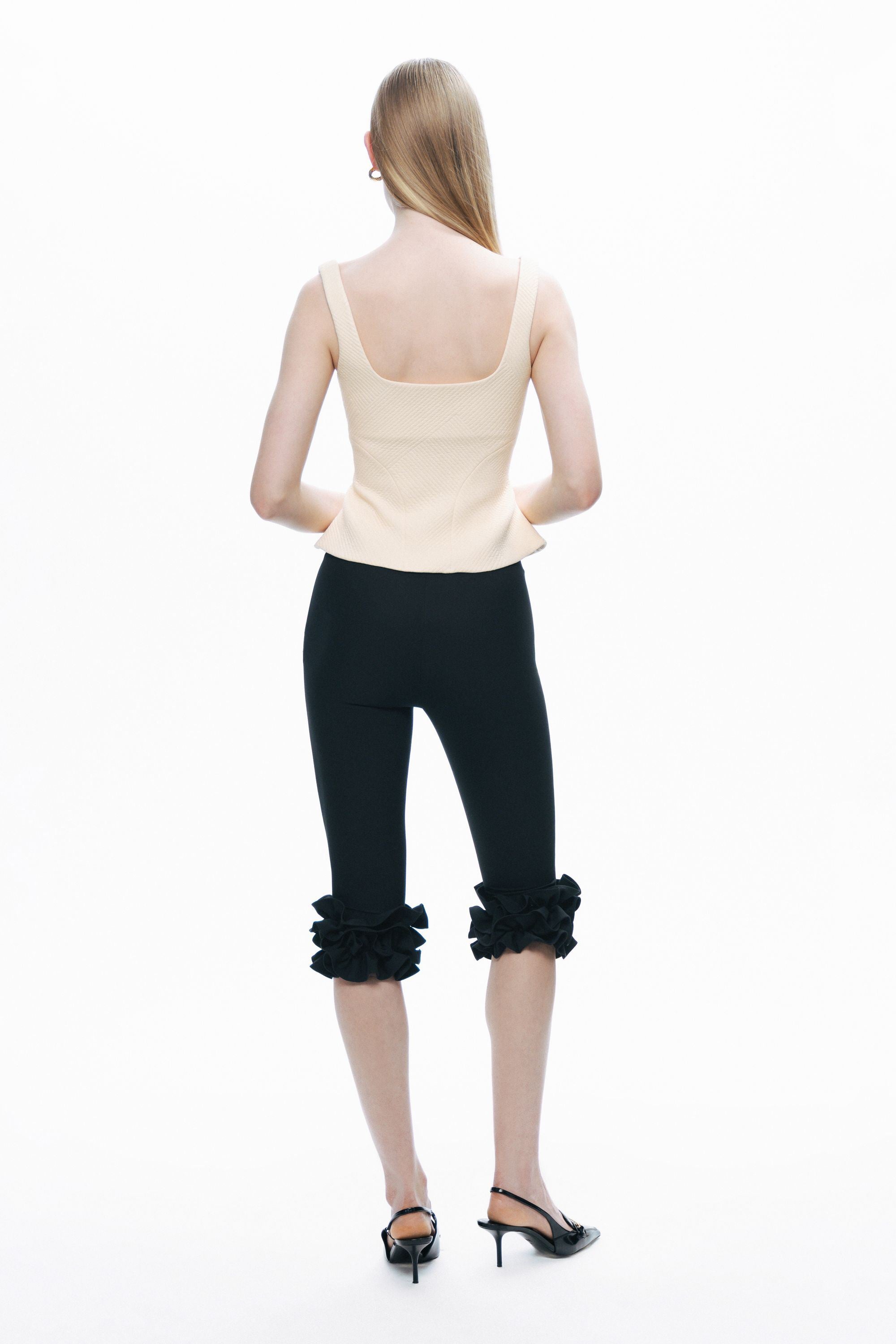 Ecru Corset-Inspired Blouse
