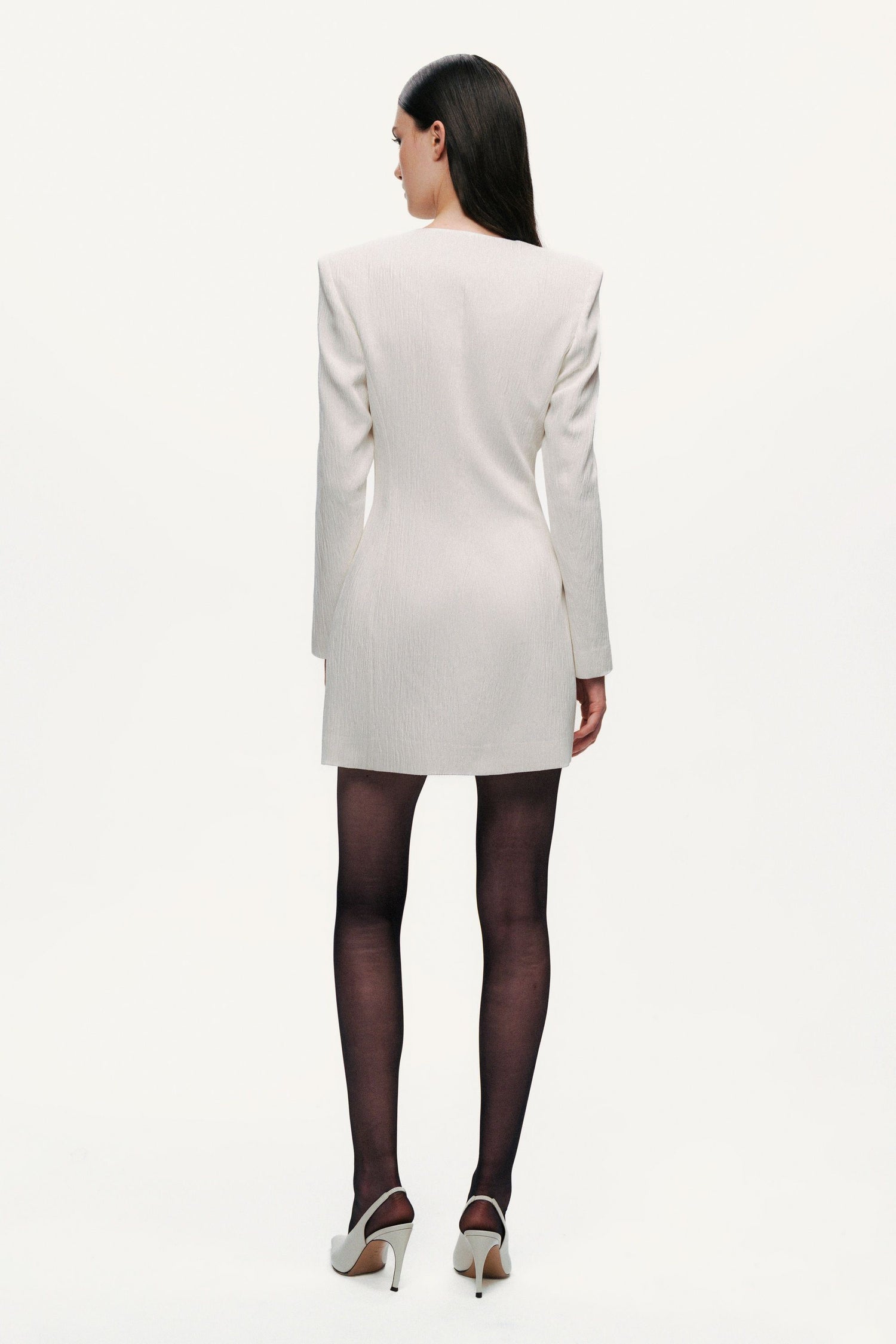 Padded Shoulder Mini Dress