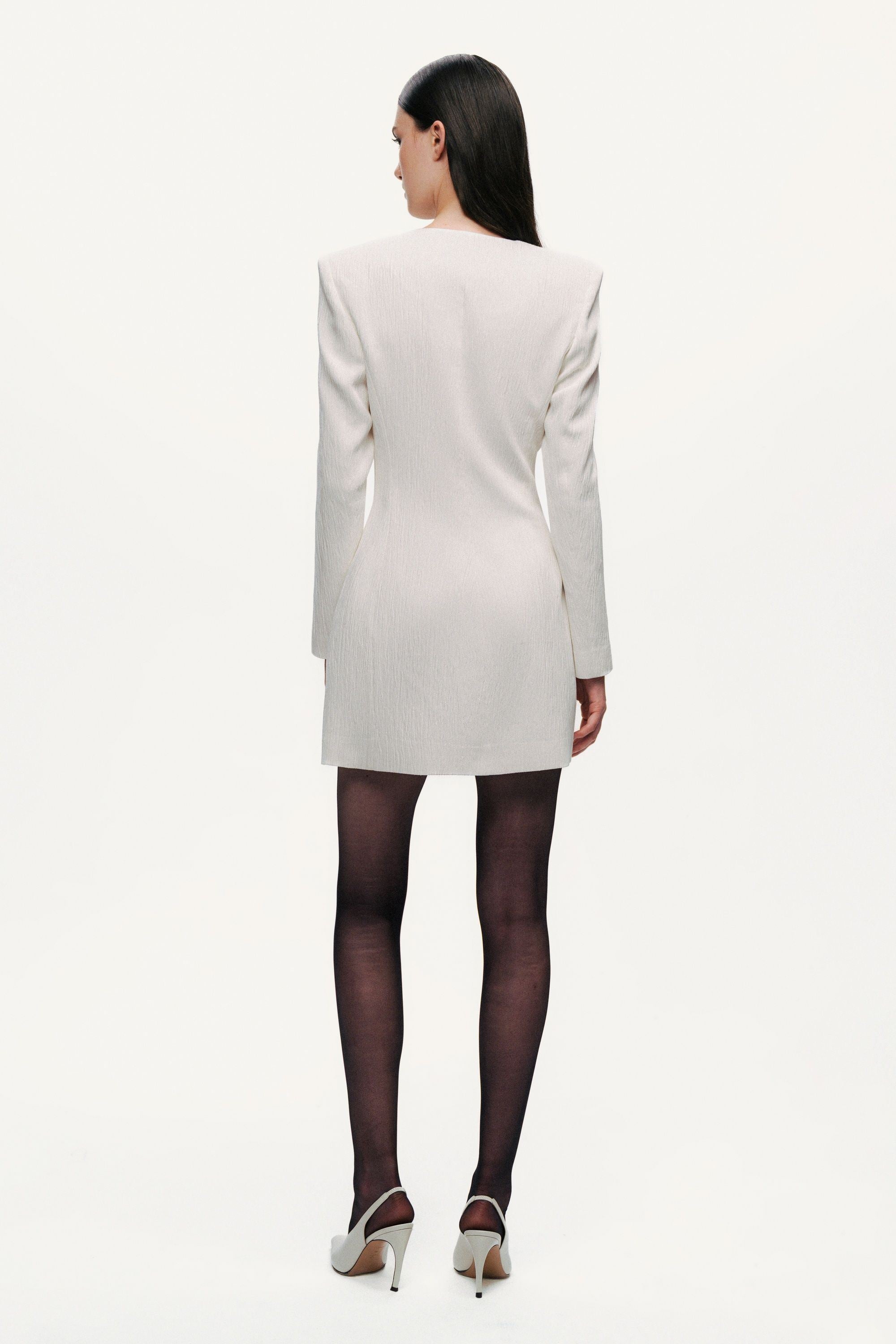 Padded Shoulder Mini Dress
