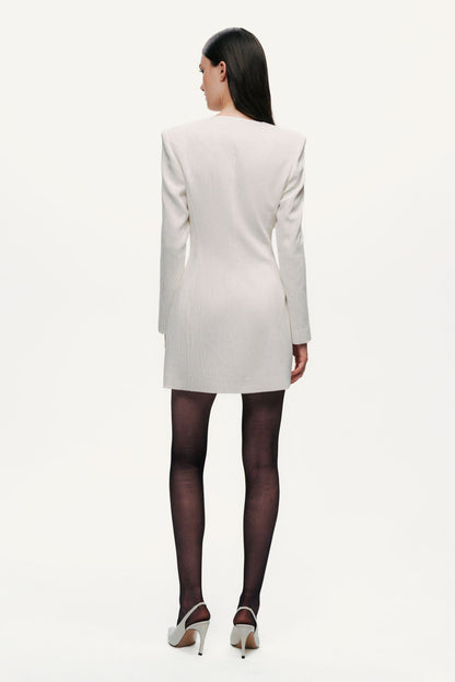 Padded Shoulder Mini Dress