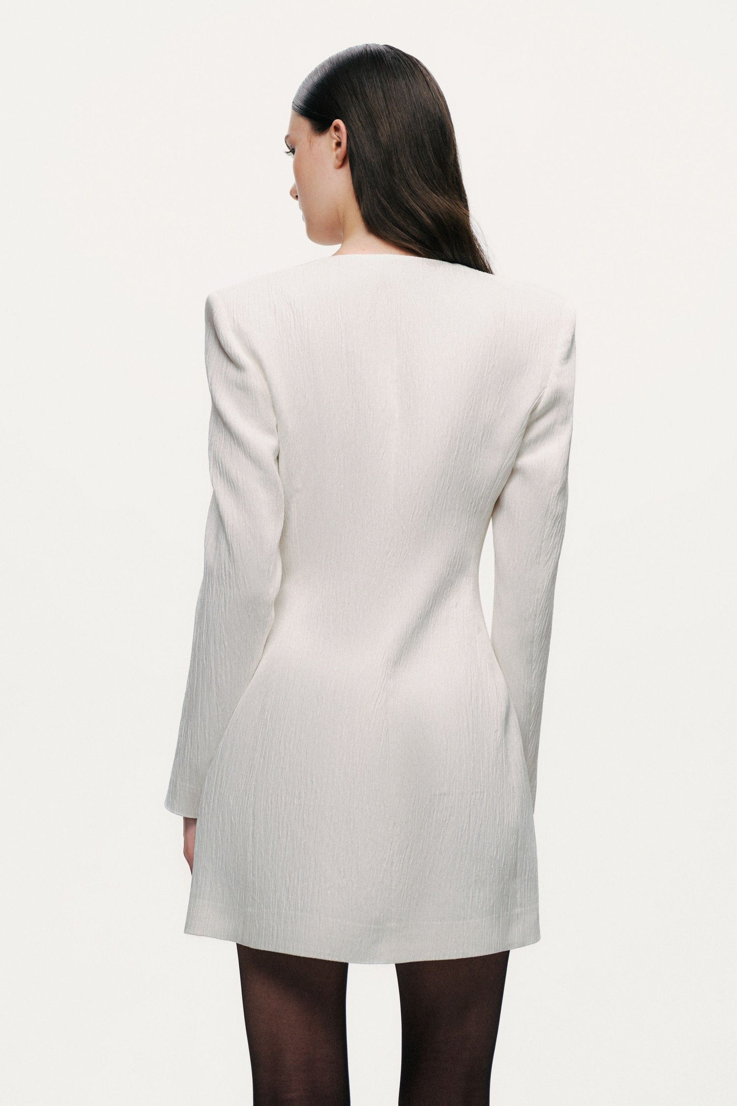 Padded Shoulder Mini Dress