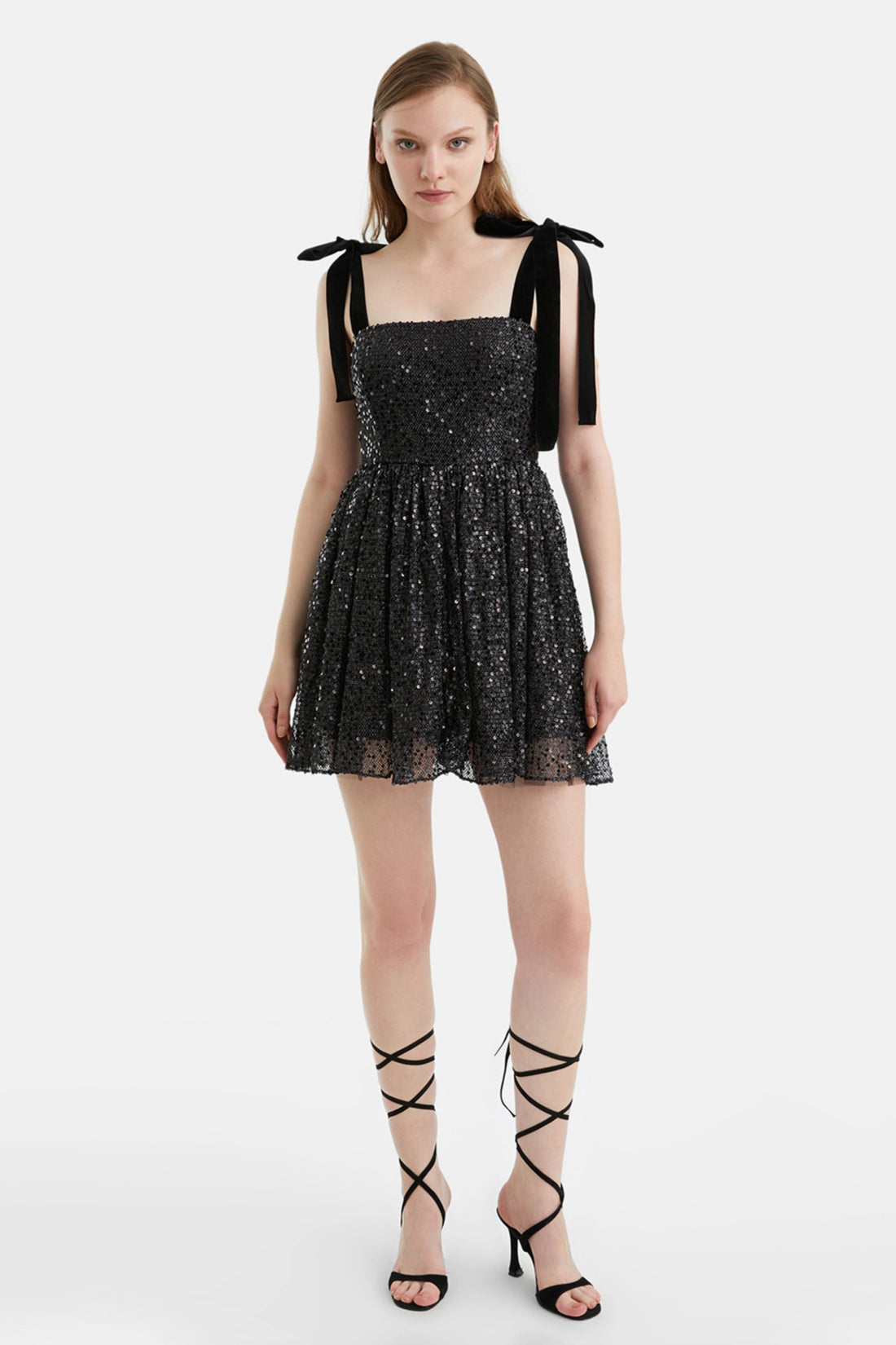 Sequined Flowy Mini Dress (Final Sale)