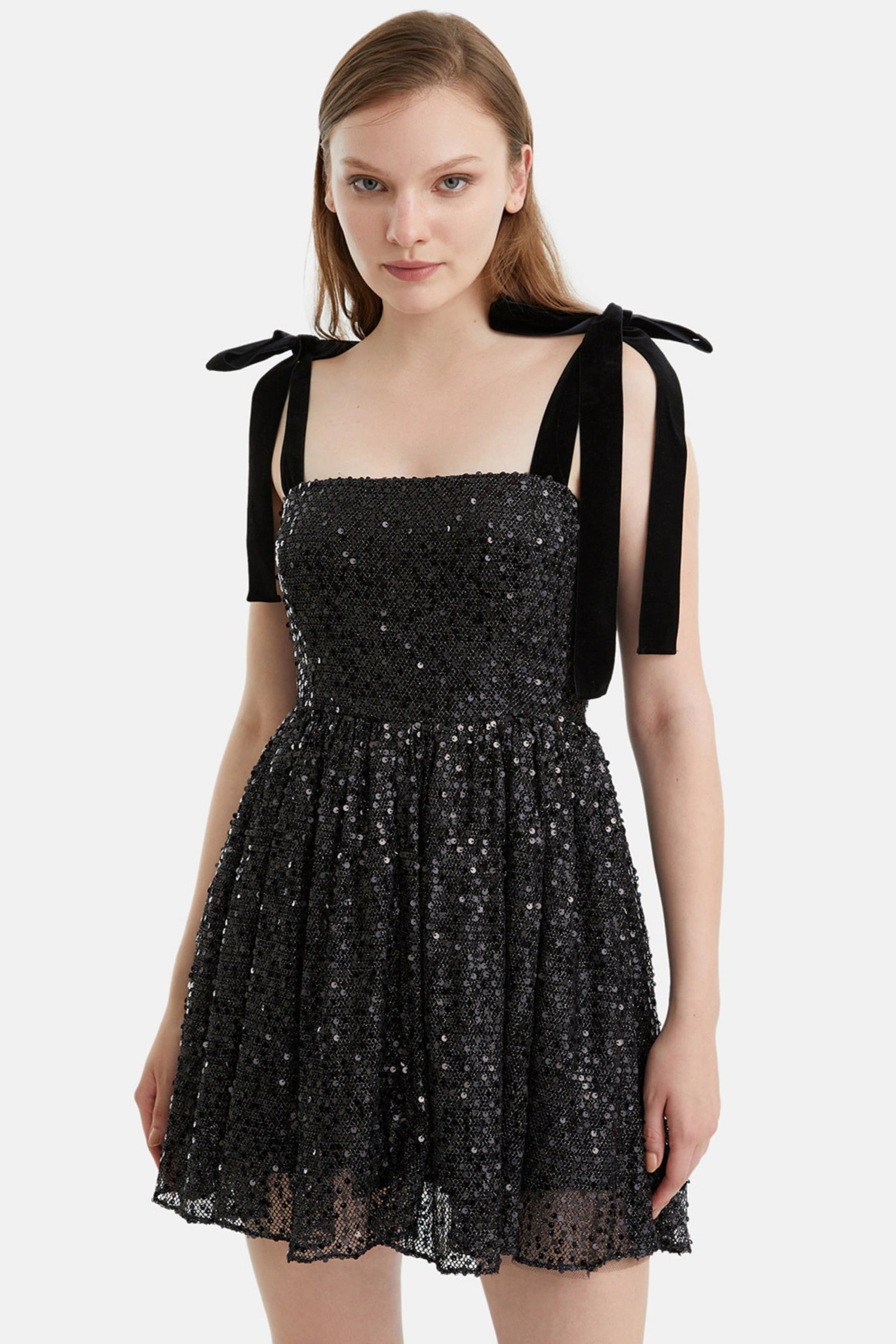 Sequined Flowy Mini Dress (Final Sale)