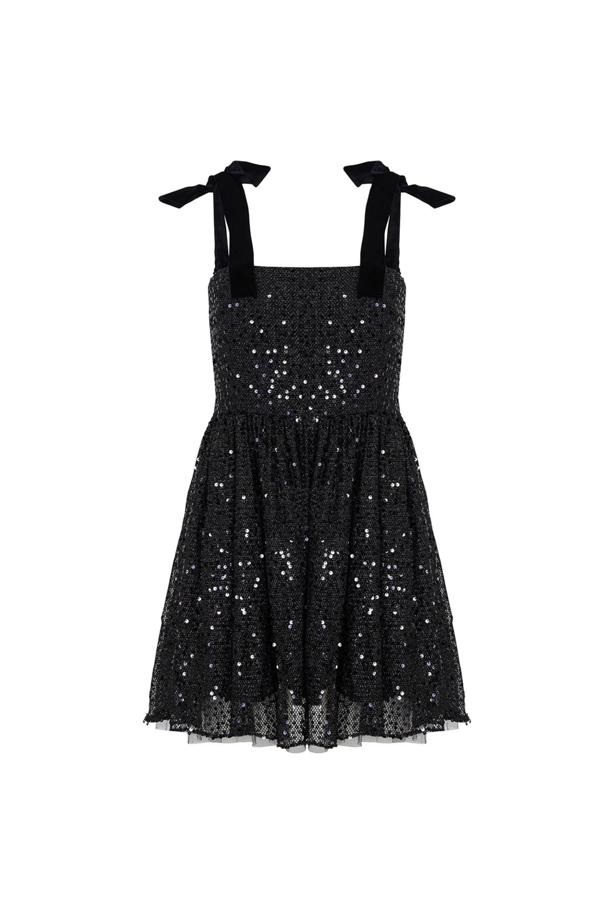 Sequined Flowy Mini Dress (Final Sale)