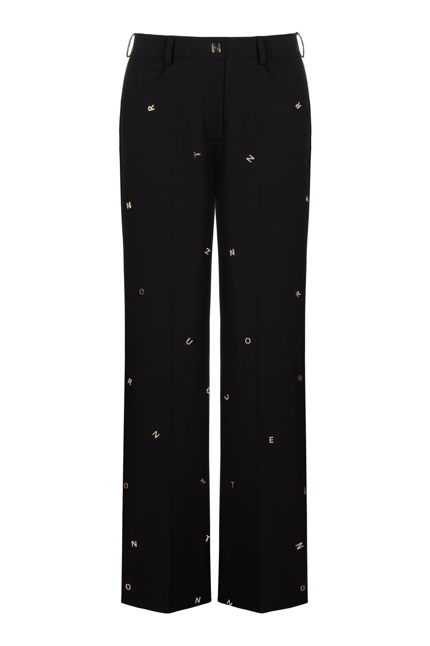 Metallic Letter Detailed Pants (Final Sale)