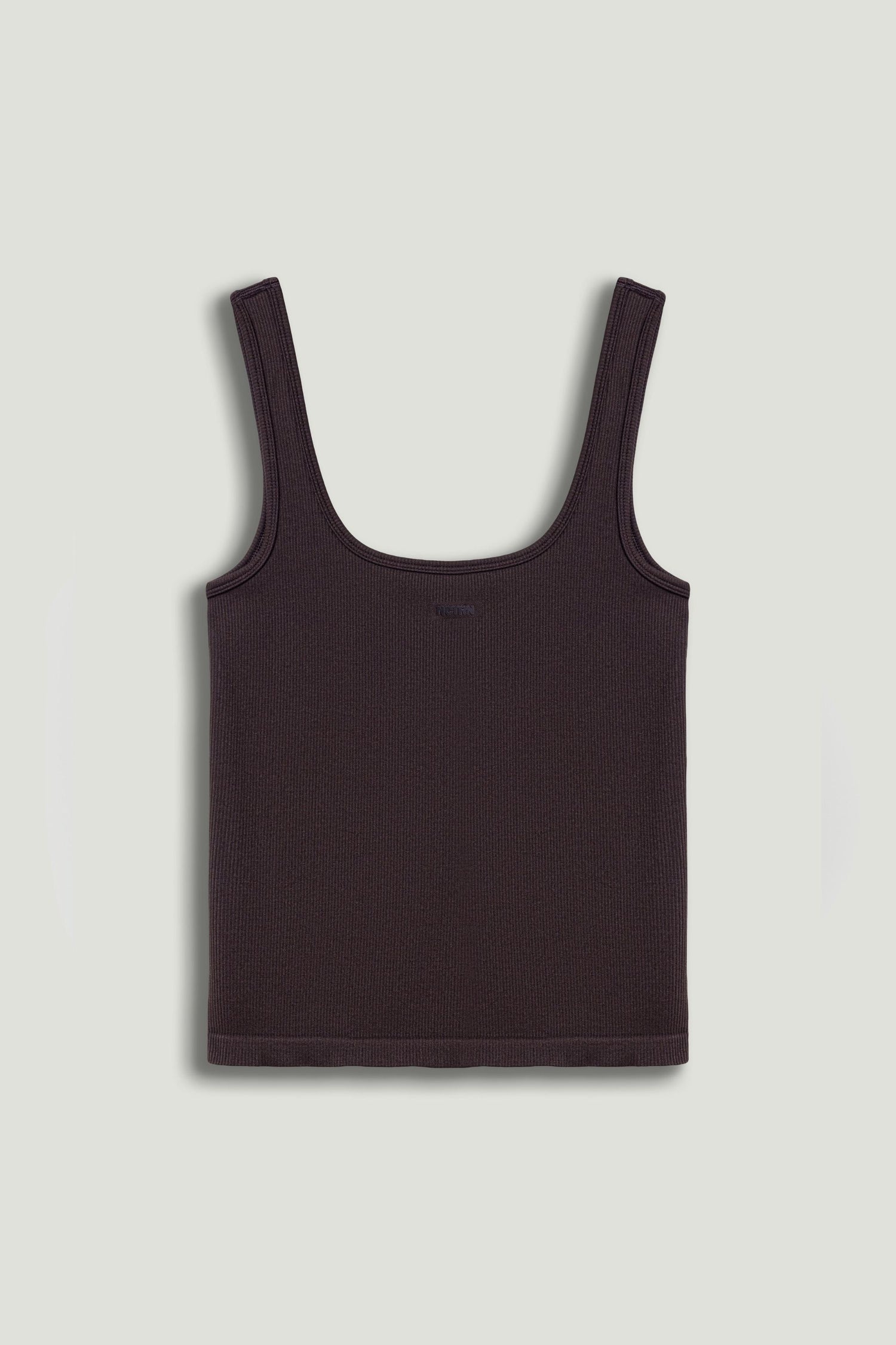 Brown Printed Sleeveless Crop Top