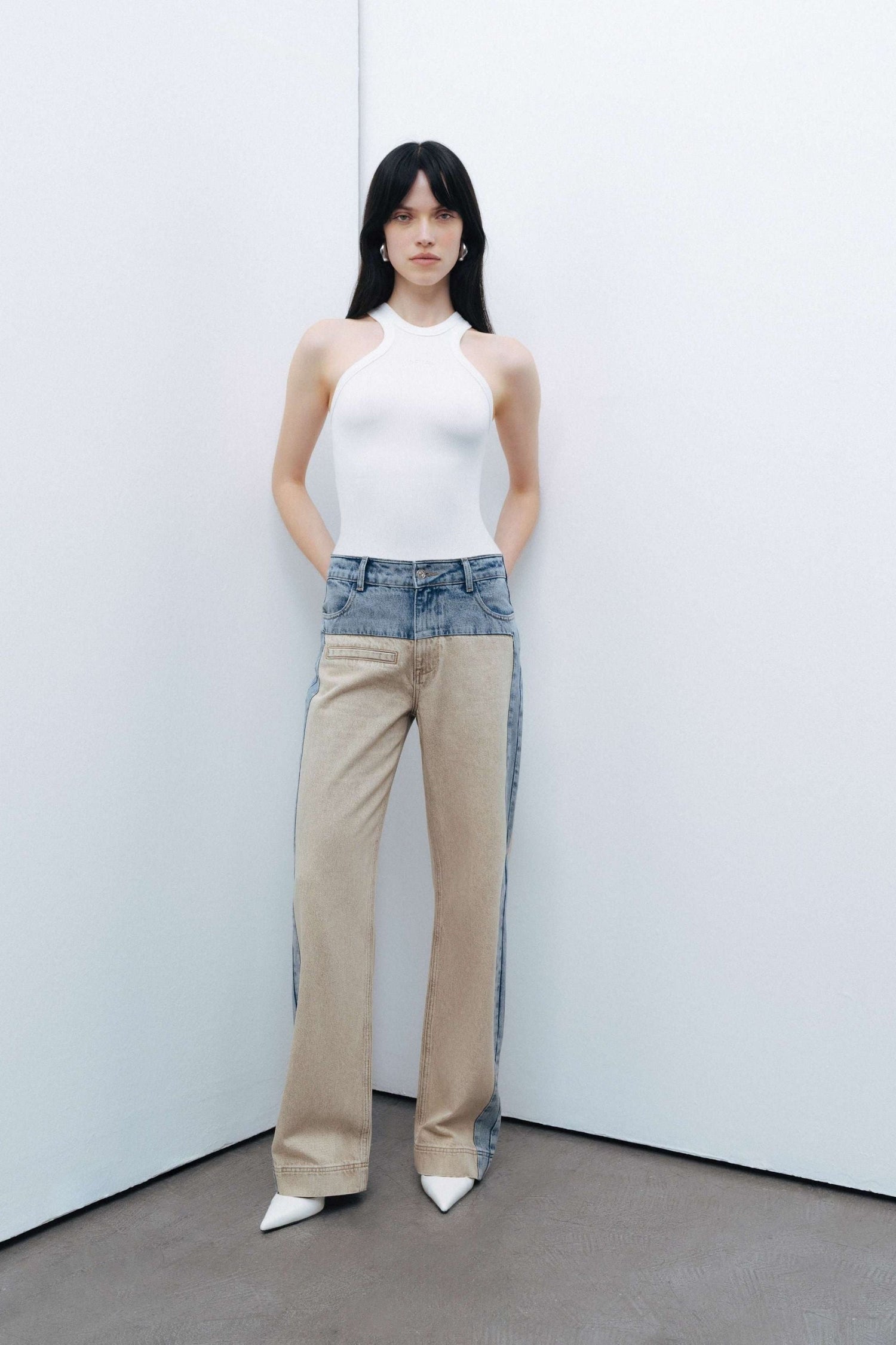 Washed High Waist Jeans
