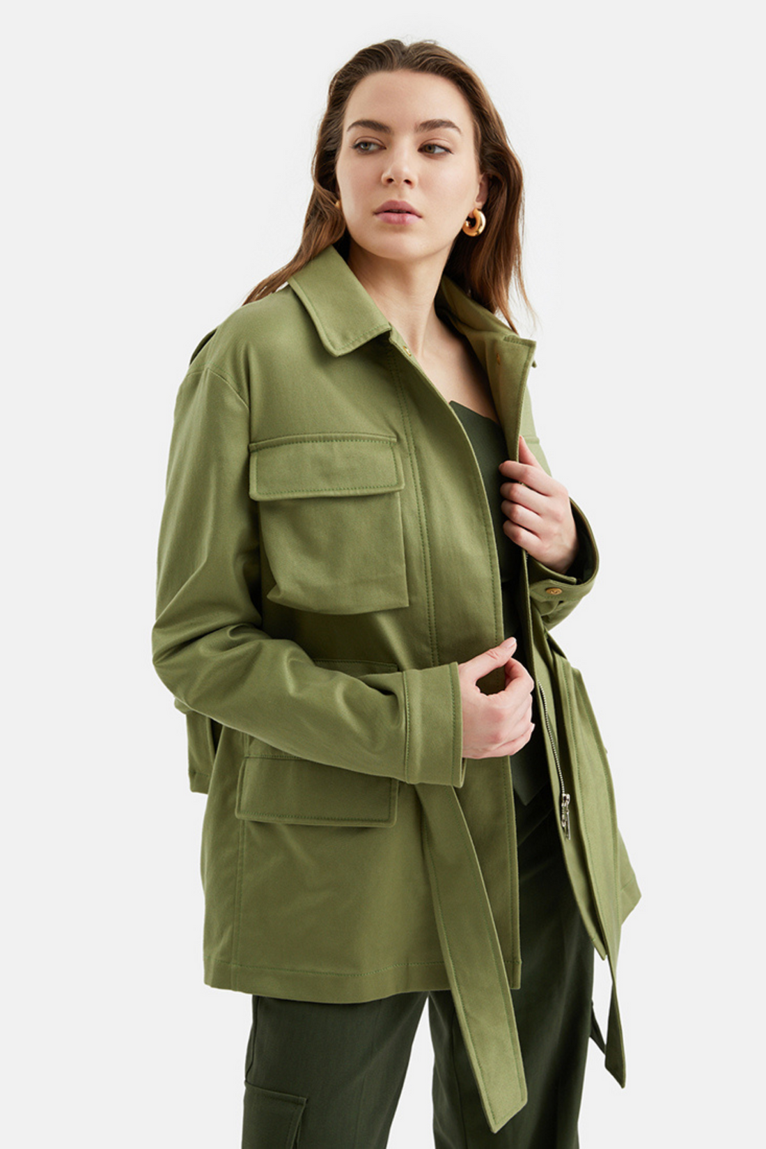 Belted Khaki Jacket (Final Sale)