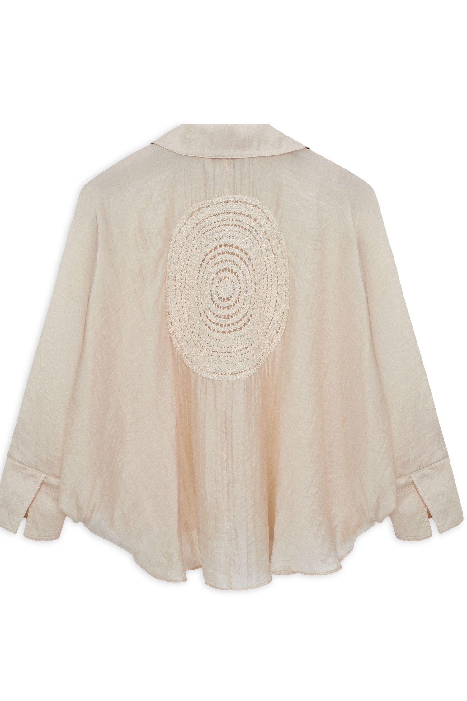 Beige Embroidered Detailed Shirt