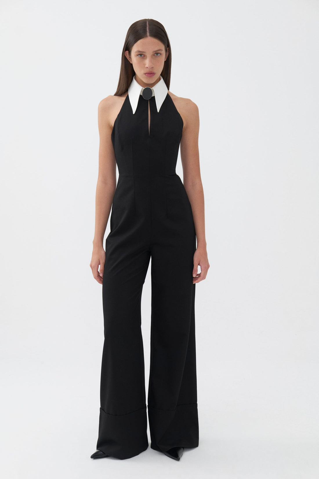 Halter Neck Wide Leg Jumpsuit