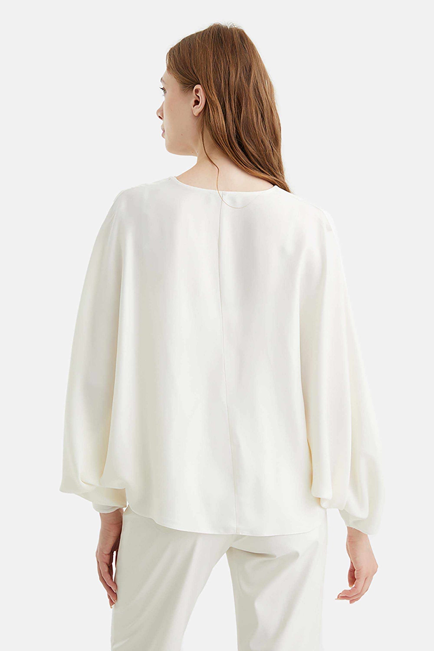 Batwing Sleeve V-Neck Top (Final Sale)