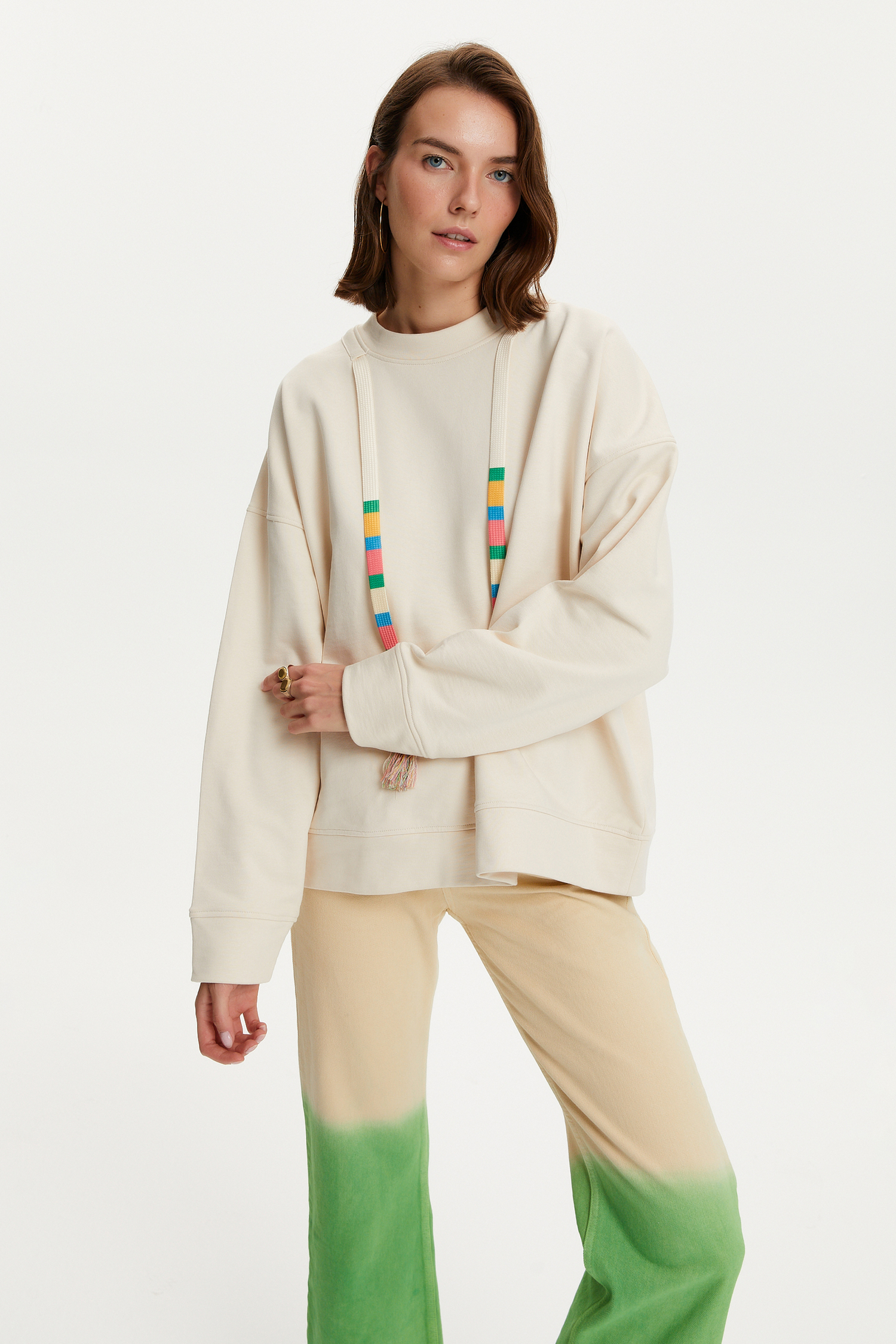 Oversize Lace-Up Sweatshirt (Final Sale)