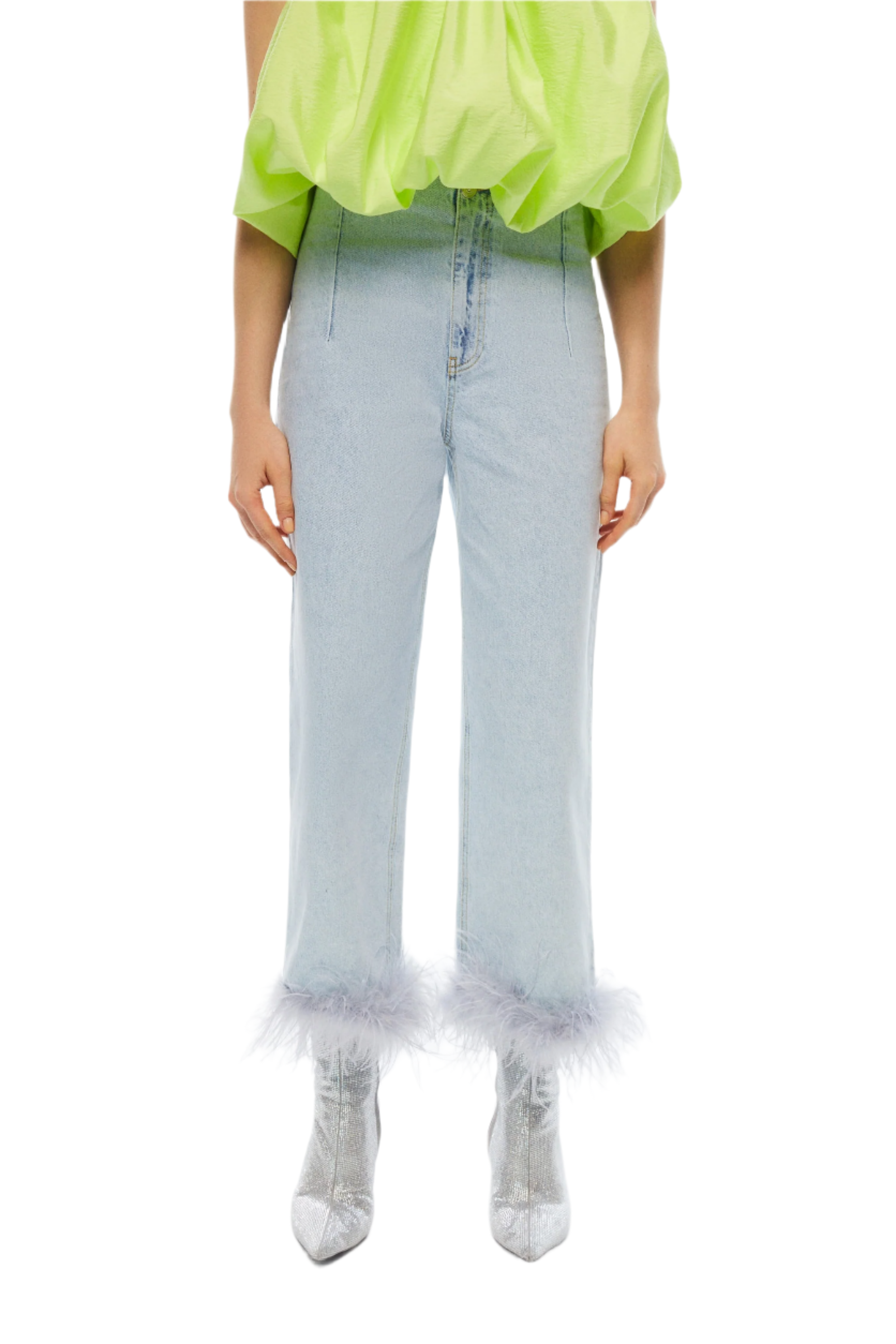 Feather Boa Jeans (Final Sale)