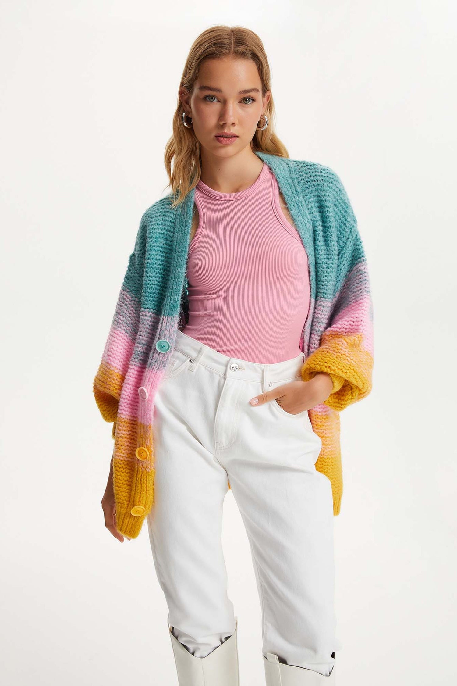 Gradient Knitted Cardigan (Final Sale)