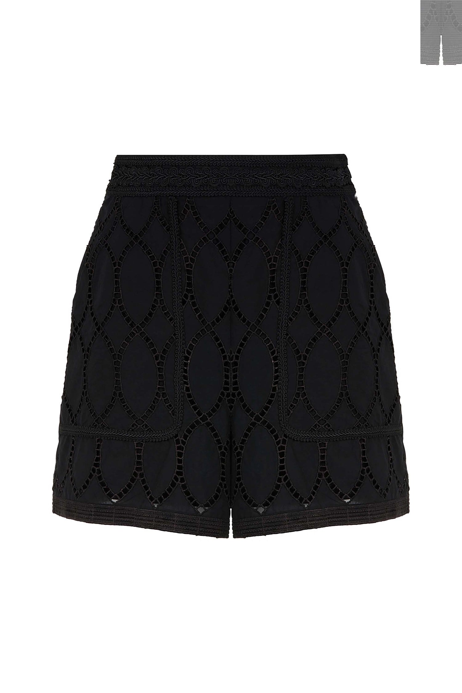 Embroidered Wide-Leg Shorts (Final Sale)