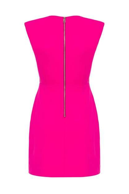 Shoulder Pad Square Neck Dress (Final Sale)