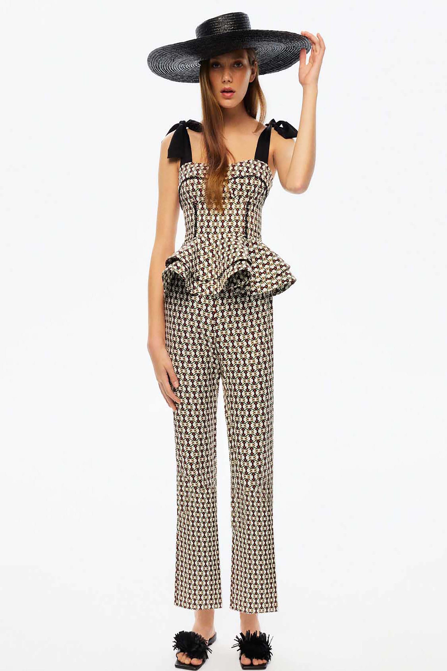 Printed Wide-Leg Pants (Final Sale)