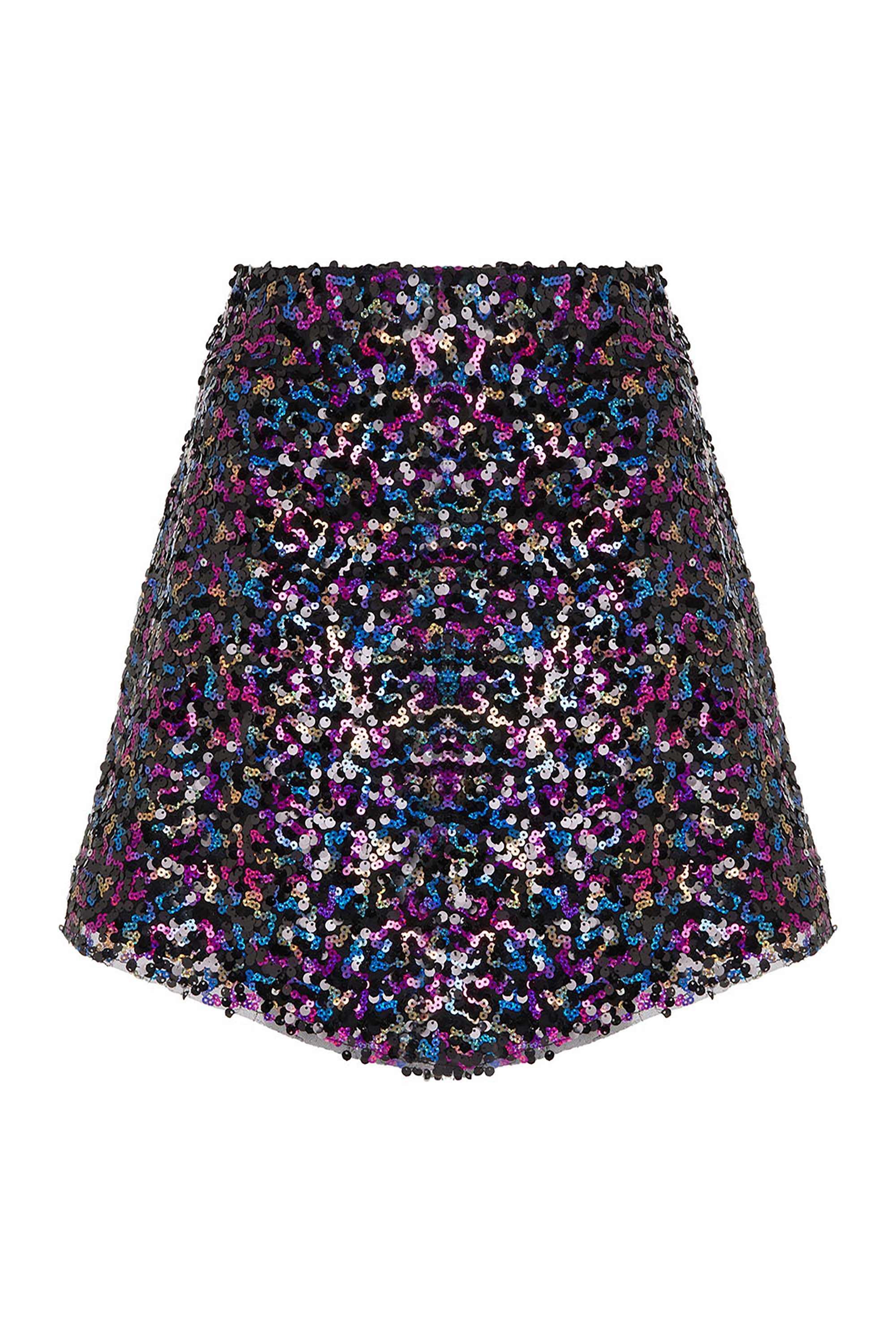 Multicolor Sequined Skirt