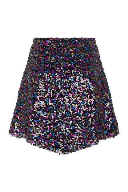 Multicolor Sequined Skirt