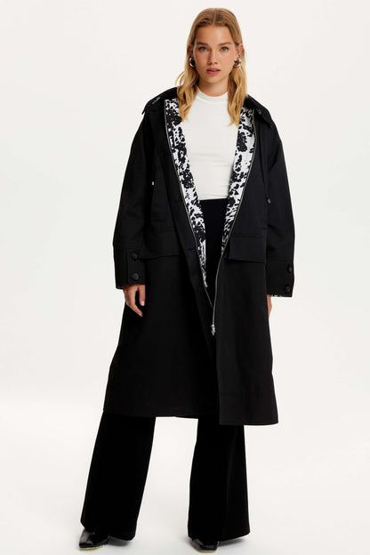 Oversize Hooded Trench Coat