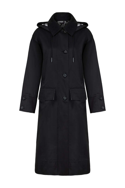 Oversize Hooded Trench Coat