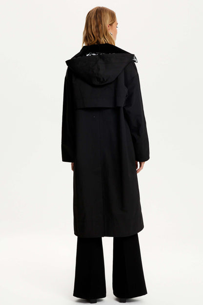 Oversize Hooded Trench Coat