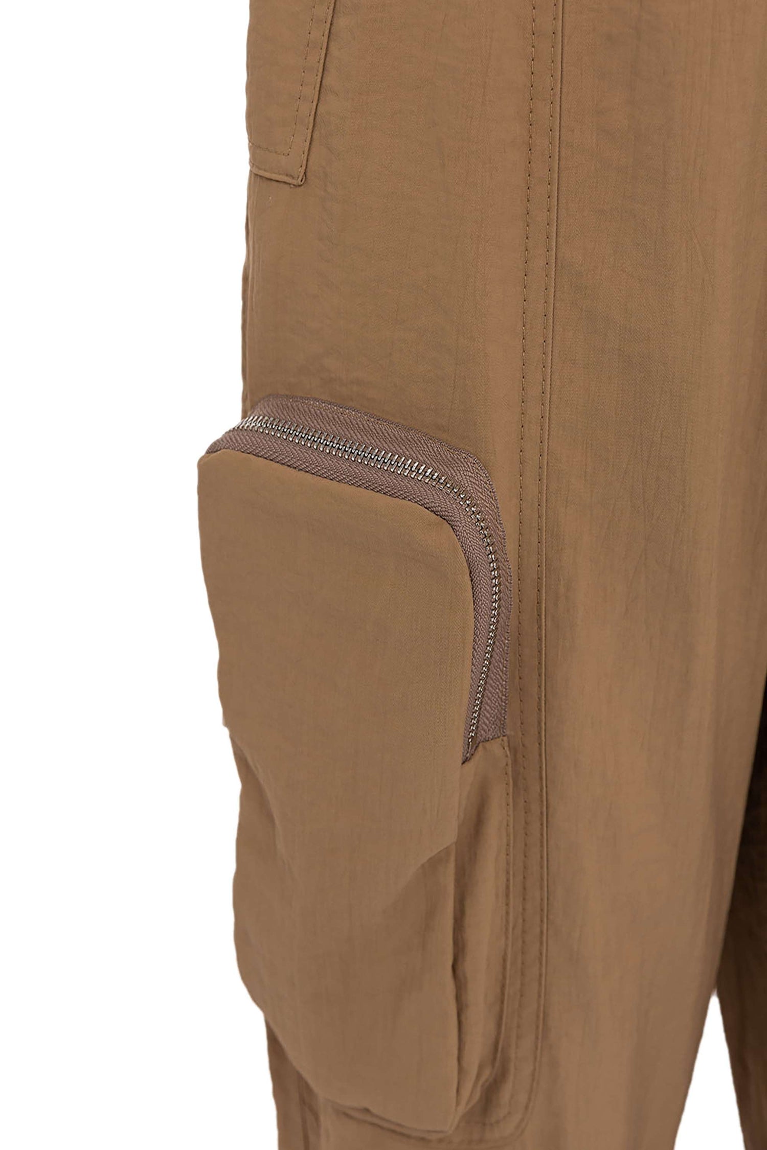 High Waist Boyfriend Pants With Cargo Pockets