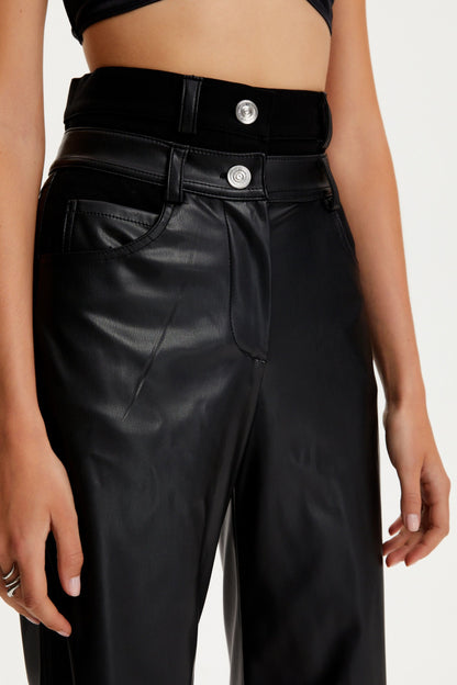Double Waisted Straight Pants (Final Sale)