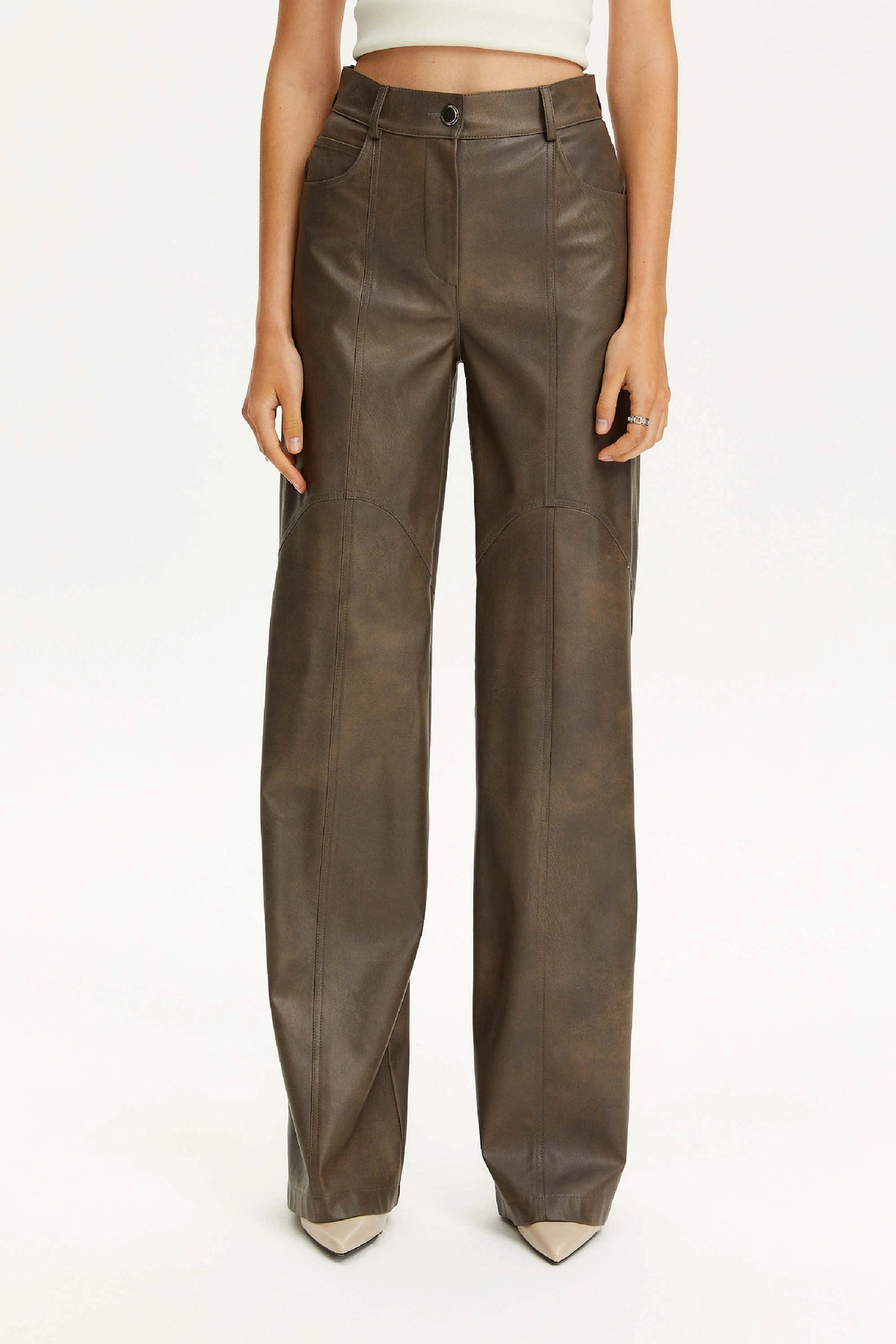 Leather Trim Pants (Final Sale)