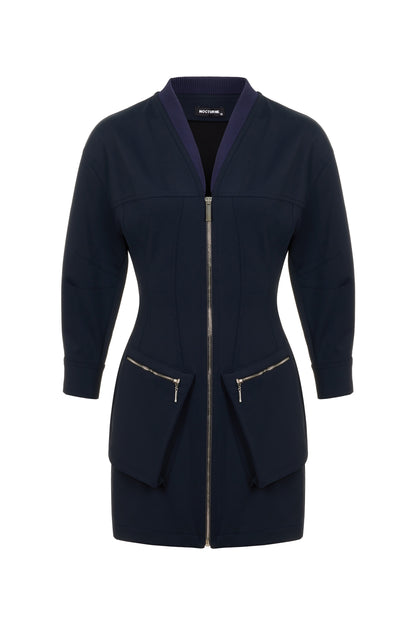 Ribbed Zipper Jacket (Final Sale)