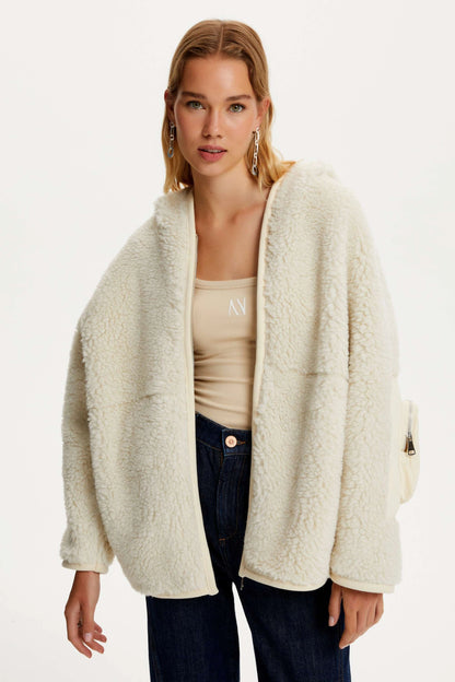 Hooded Faux Fur Jacket