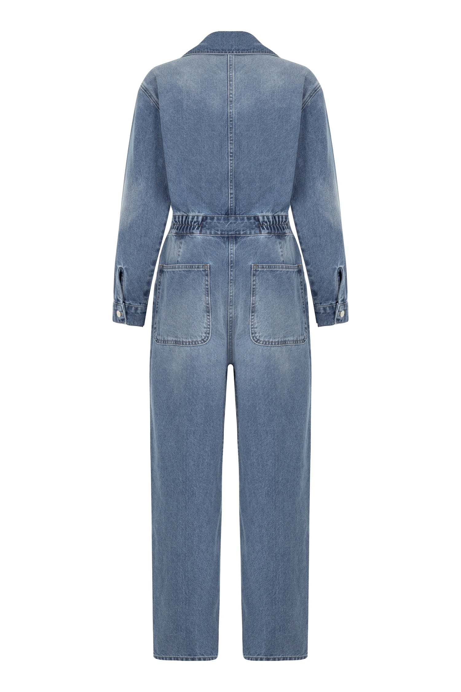 Denim Cargo Jumpsuit