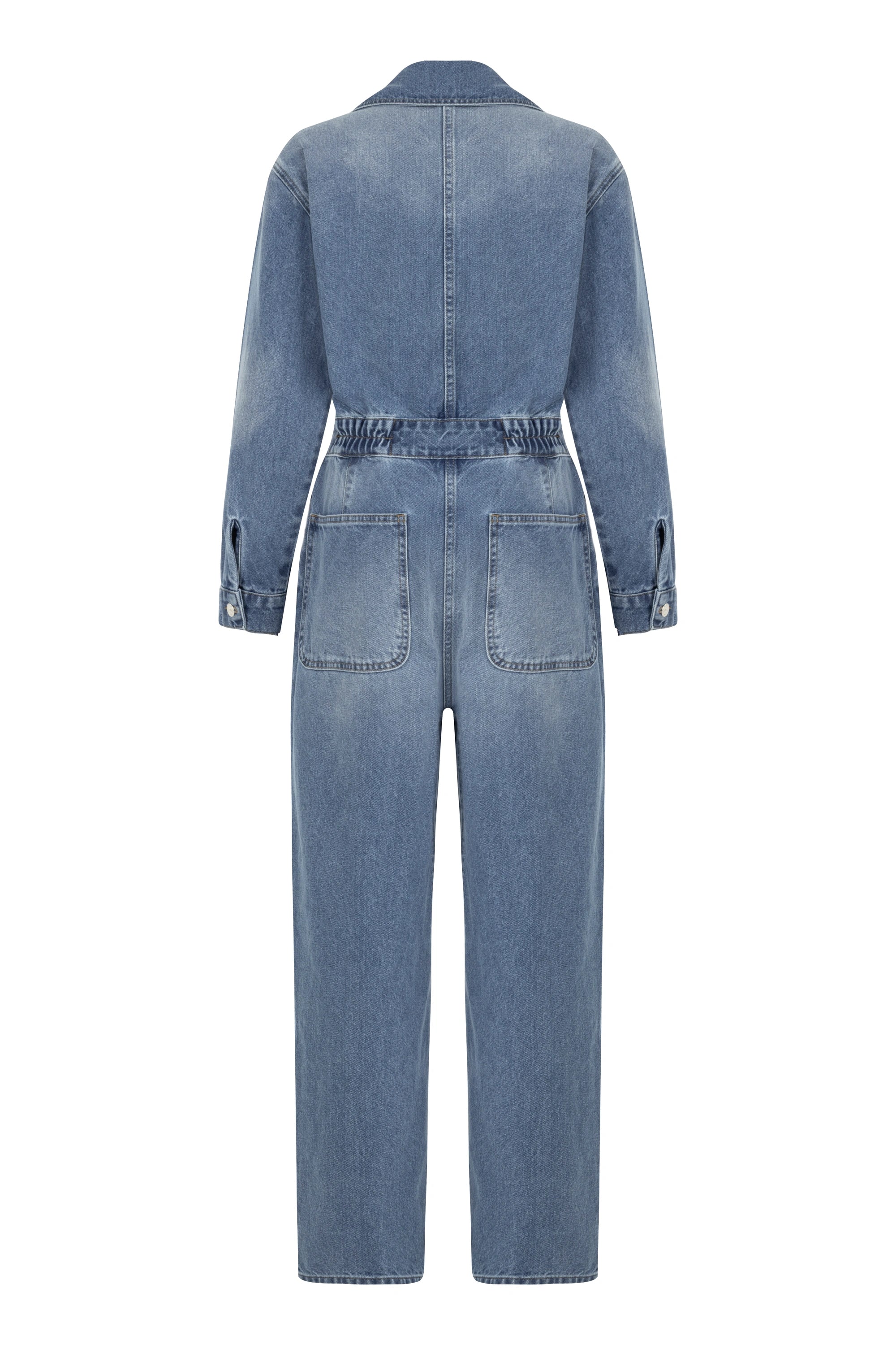 Denim Cargo Jumpsuit