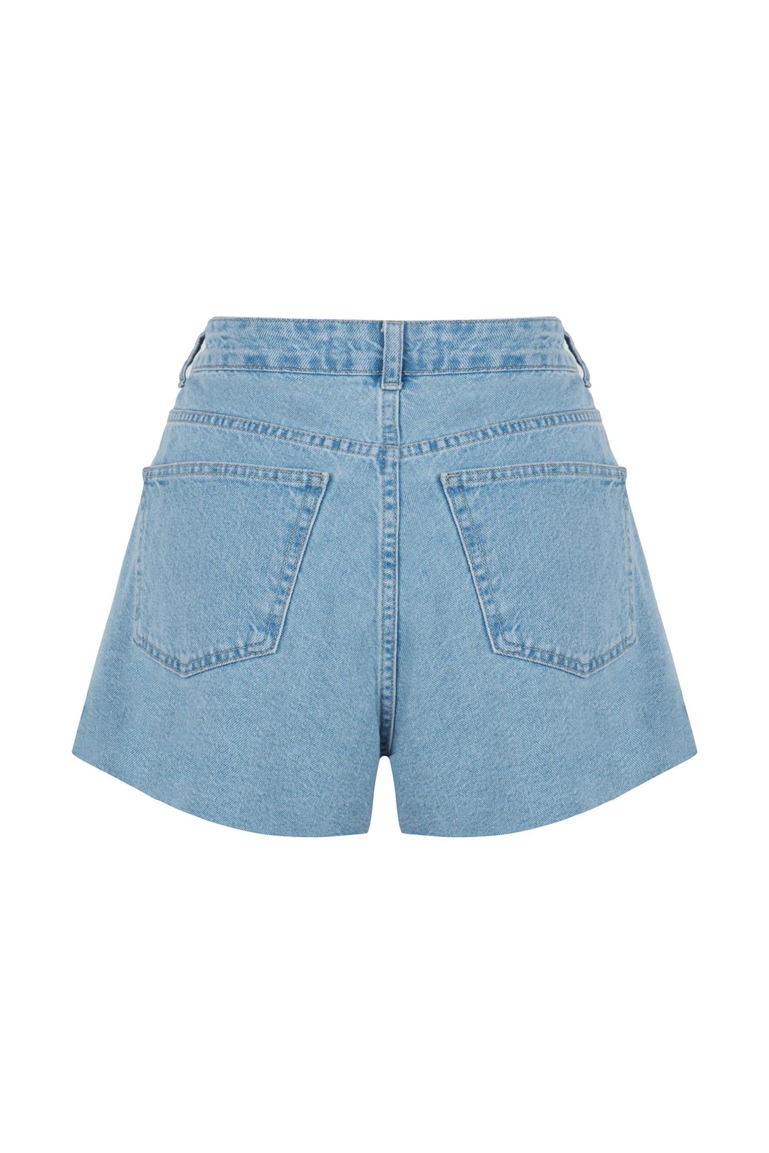 Dart Detailed Denim Shorts (Final Sale)