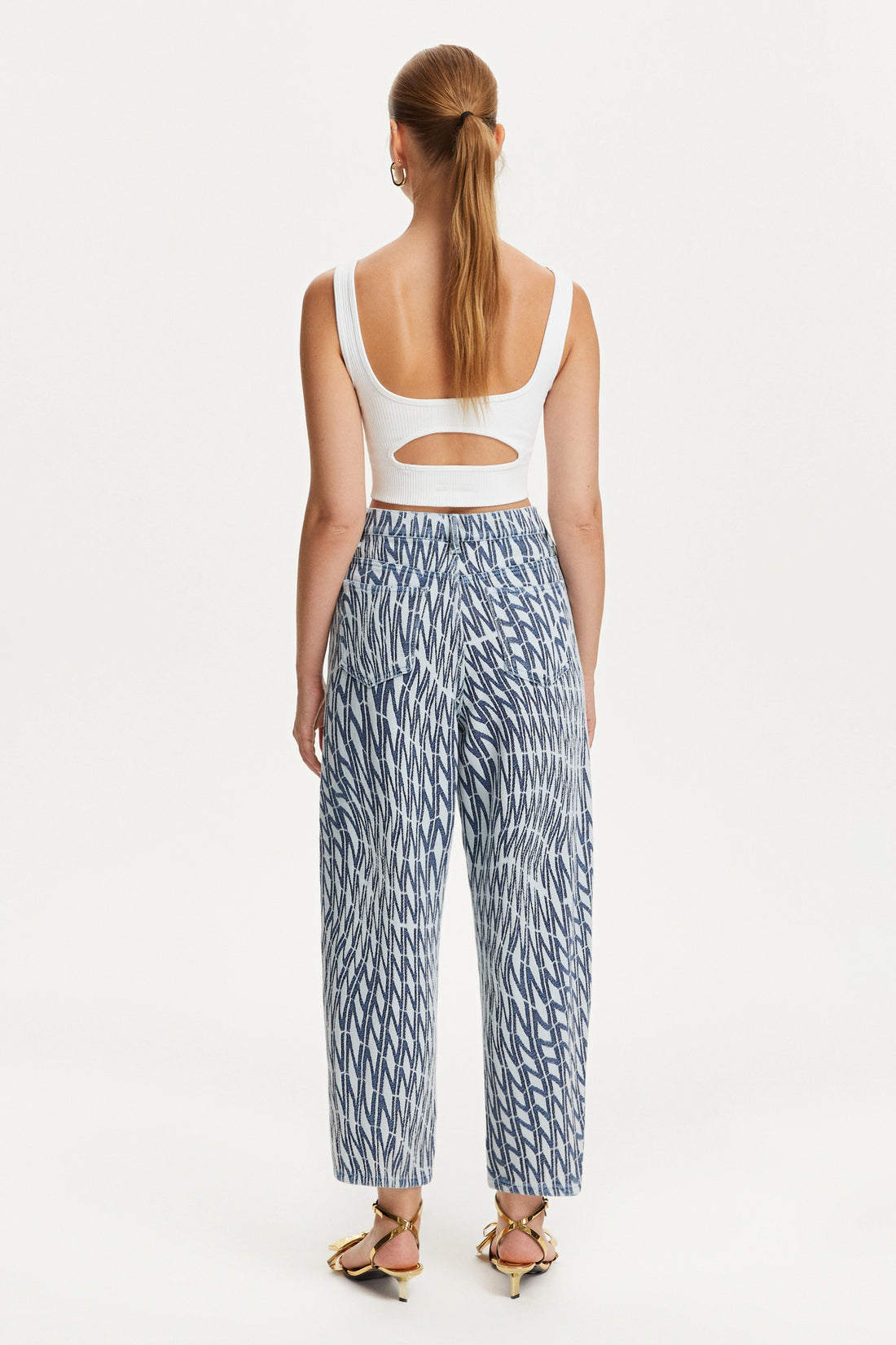 Printed Mom Jeans