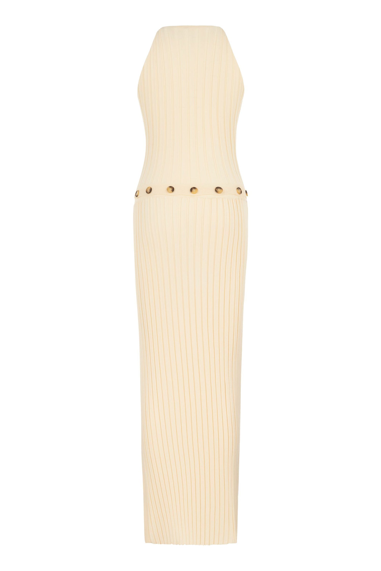 Ribbed Dress with Slits