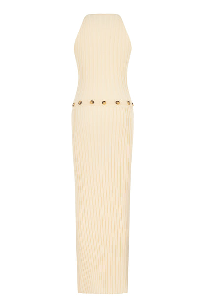 Ribbed Dress with Slits