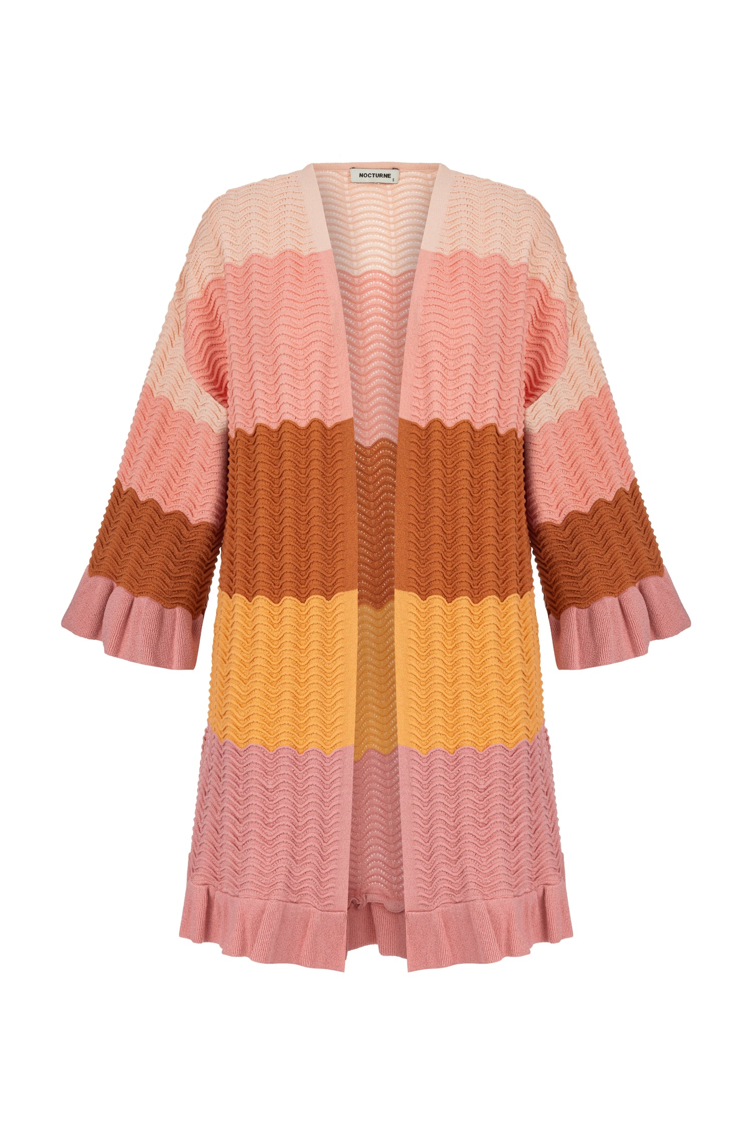 Printed Flounce Knit Cardigan (Final Sale)