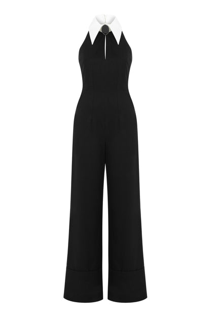 Halter Neck Wide Leg Jumpsuit