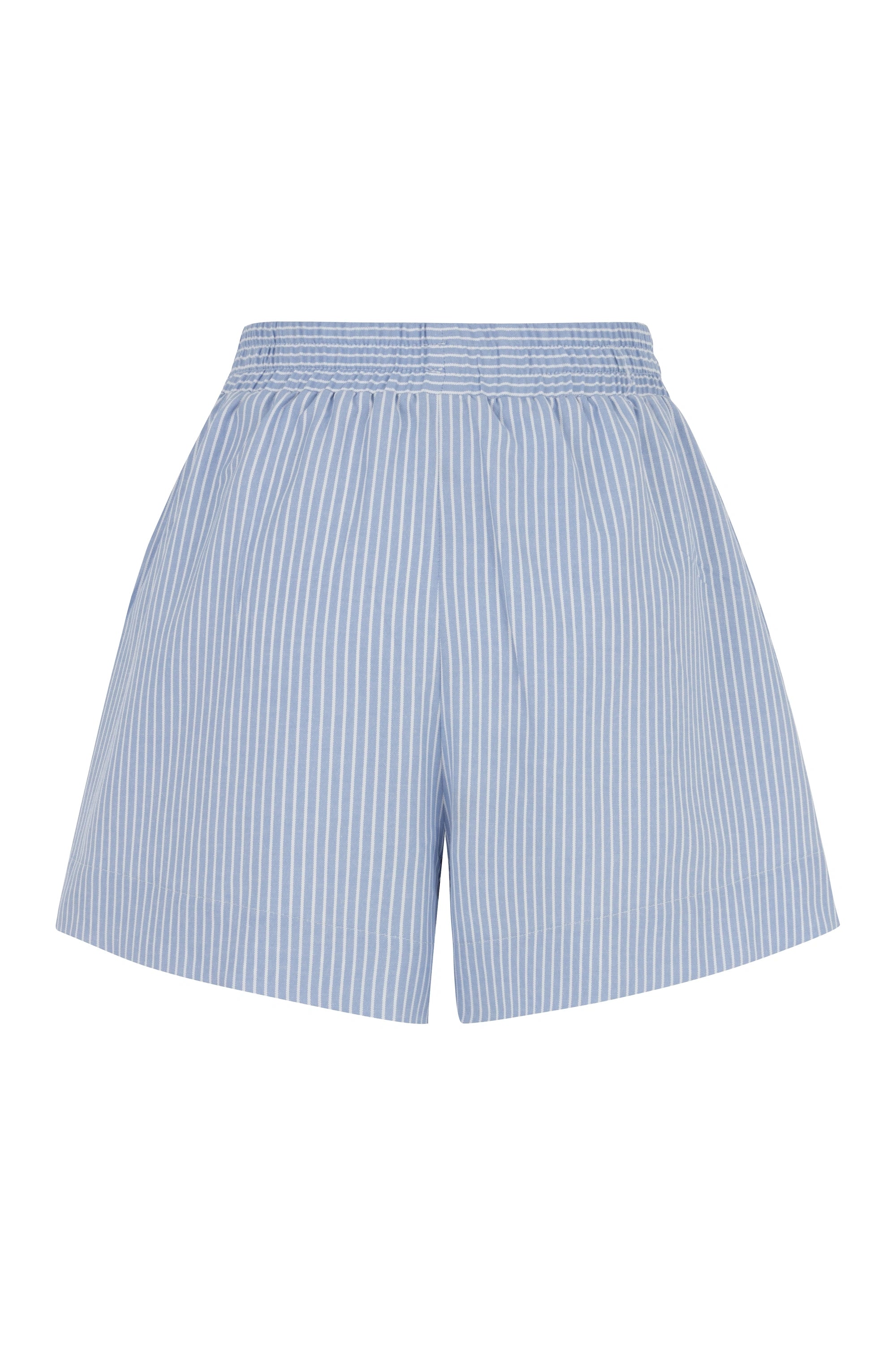 Striped Mini Shorts with Pockets