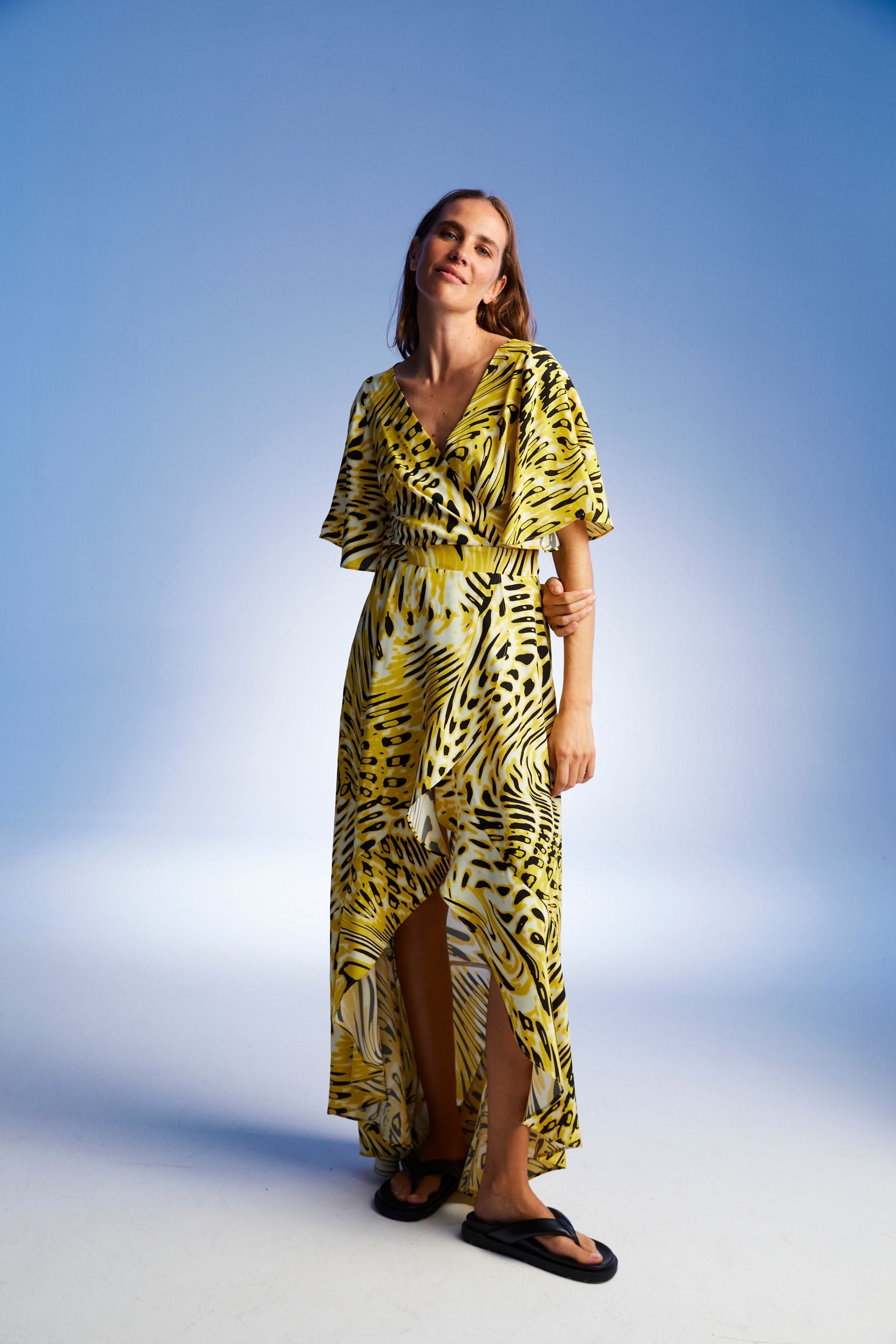 Printed Asymmetrical Dress