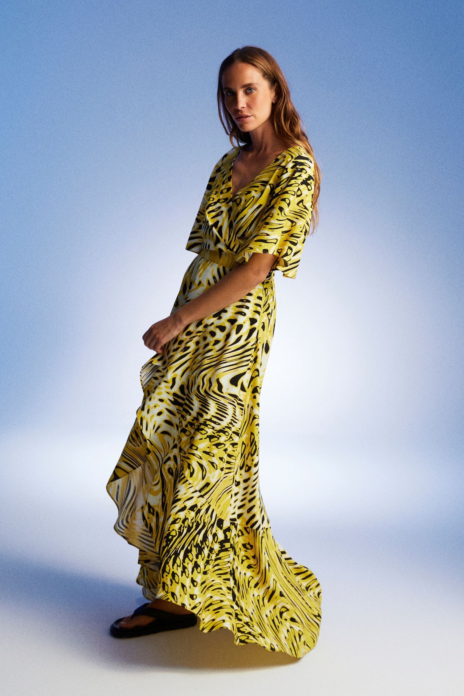 Printed Asymmetrical Dress