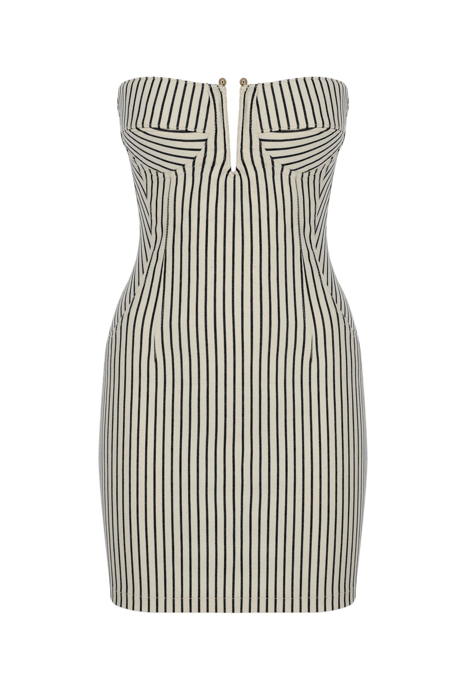 Striped Strapless Mini Dress