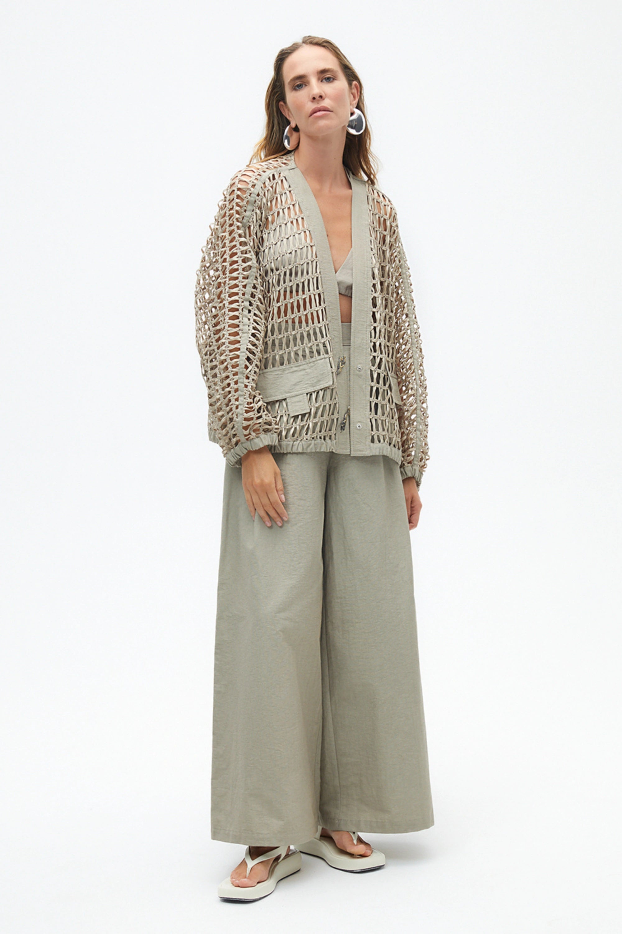 Pleated Wide Leg Pants