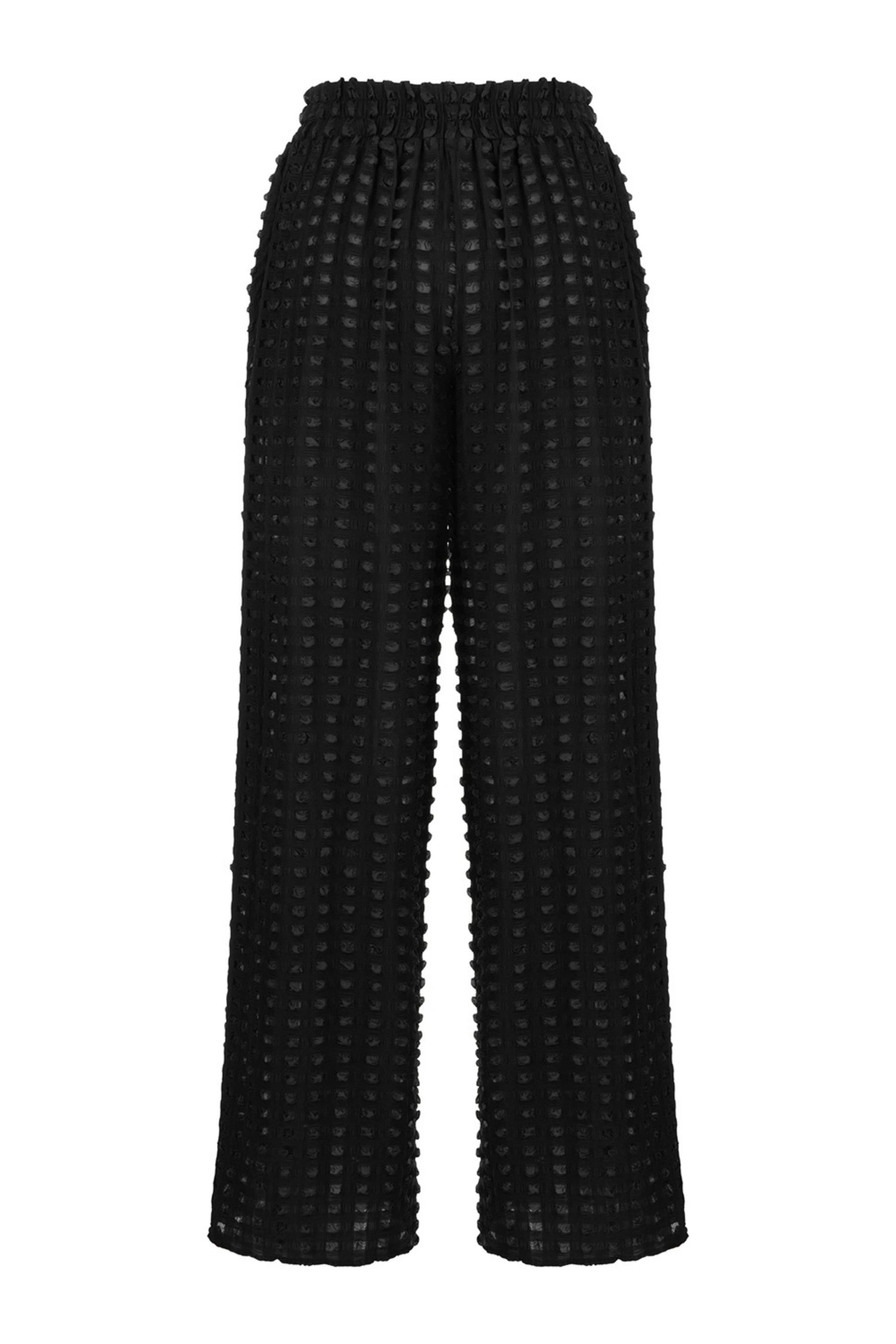 Textured Wide Leg Pants