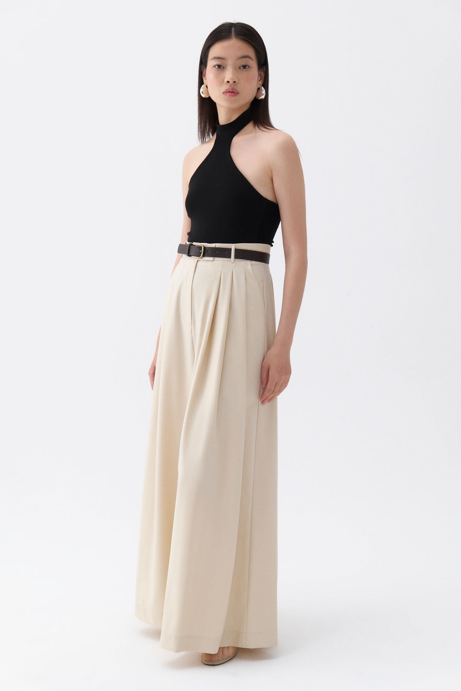 Belted Palazzo Trousers