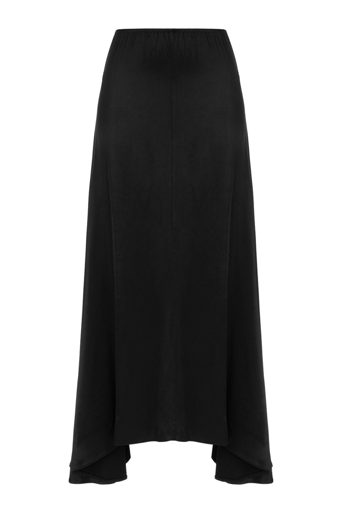 Black Asymmetrical Long Skirt