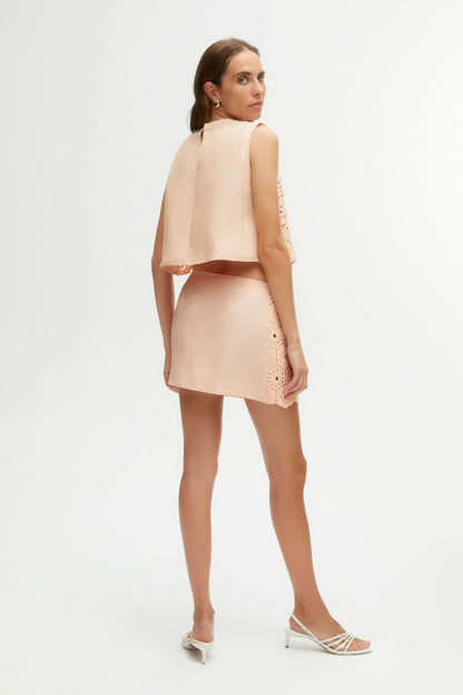 Embroidered Mini Skirt (Final Sale)